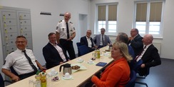 Begrüßung durch den Polizeipräsidenten Thomas Dabel © 2024 SBL Greifswald