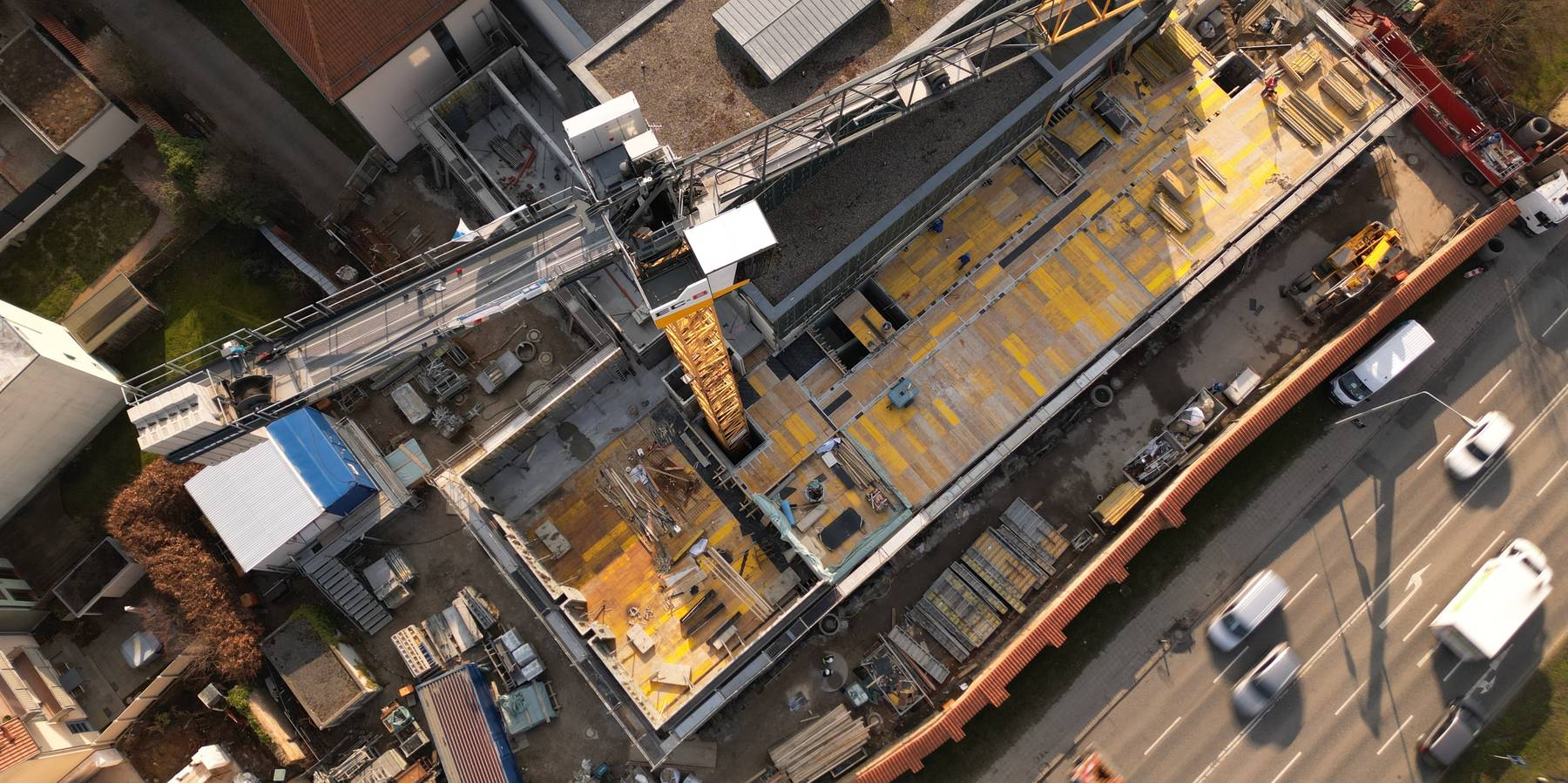 Luftaufnahme der Baustelle © 2024 Christian Hoffmann Finanzministerium M-V