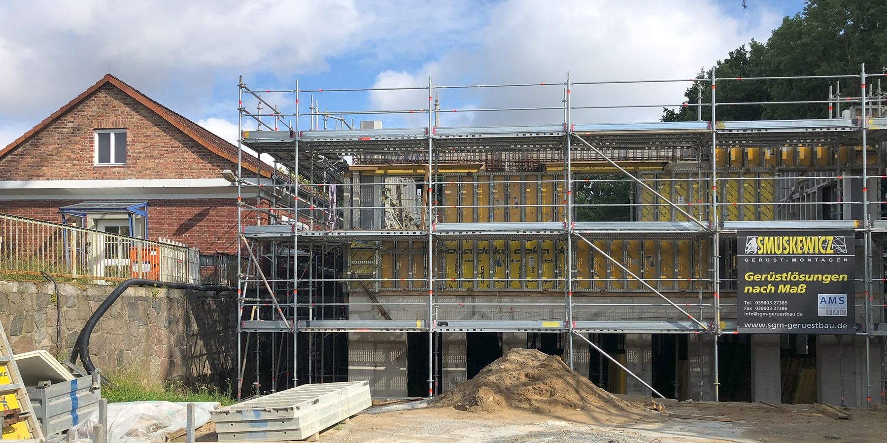 Baustelle im Juli 2024 © 2024 Warnkross.Kartheus.Architekten.PartGmbB Stralsund