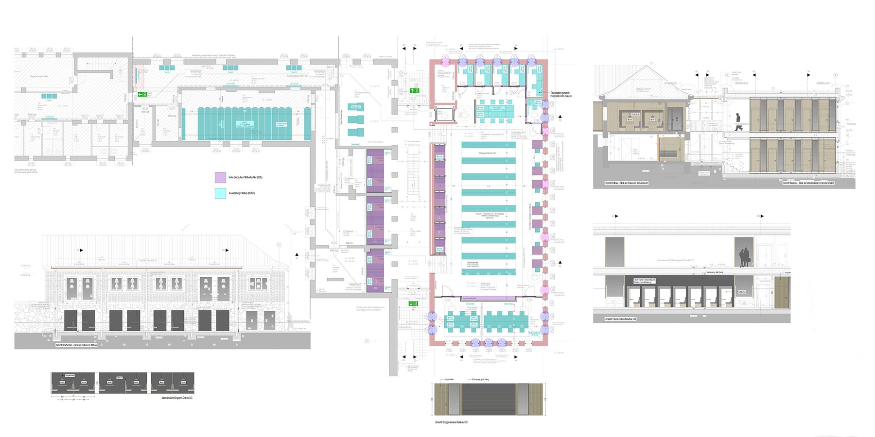 AFU-Planung: Grundriss Untergeschoss mit Ausstattung © 2024 Warnkross.Kartheus.Architekten.PartGmbB Stralsund