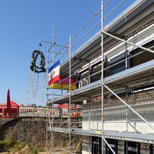 Nach Fertigstellung des Rohbaus konnte Richtfest gefeiert werden © 2024 SBL Greifswald