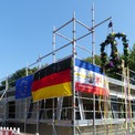 Nach Fertigstellung des Rohbaus konnte Richtfest gefeiert werden © 2024 SBL Greifswald