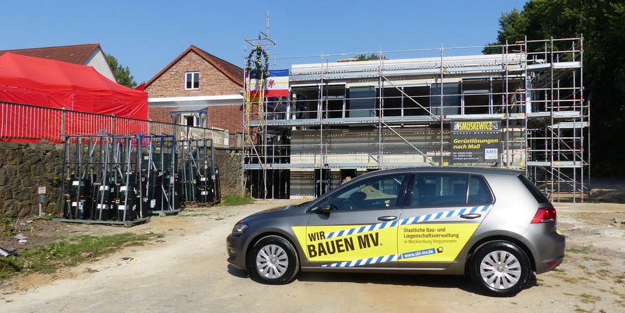 Verantwortlich für das Bauprojekt ist das Staatliche Bau- und Liegenschaftsamt Greifswald © 2024 SBL Greifswald