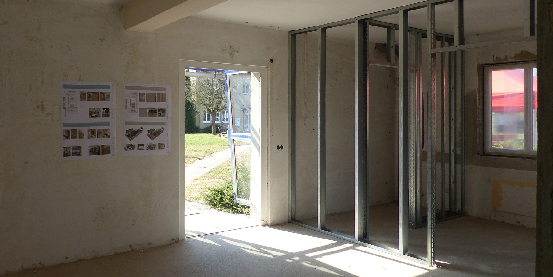 Blick in das Bestandsgebäude Haus 2 - hier erfolgen zeitgleich zur Errichtung des Erweiterungsbaus notwendige Anpassungs-, Sanierungs- und Instandsetzungsmaßnahmen © 2024 SBL Greifswald