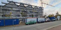 Die Fassade wird verklinkert. © 2024 Staatliches Bau- und Liegenschaftsamt Neubrandenburg
