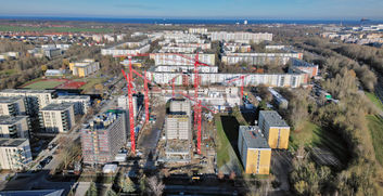 Mit Ostseeblick: Blick über die Baustelle Richtung Norden. © 2024 Christian Hoffmann (sbl-mv / FM)