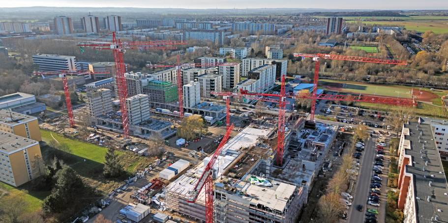 Eingebettet in die für den Nordwesten der Hanse- und Universitätsstadt Rostock typischen Bebauung. © 2024 Christian Hoffmann (sbl-mv / FM)