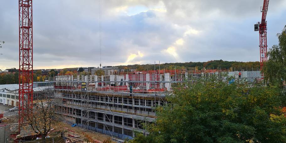 Blick auf die Baustelle im Oktober 2024 © 2024 Staatliches Bau- und Liegenschaftsamt Neubrandenburg