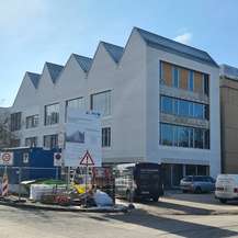 Bauarbeiten am Erweiterungsbau der Bibliothek im Februar 2025 © 2025 SBL Neubrandenburg