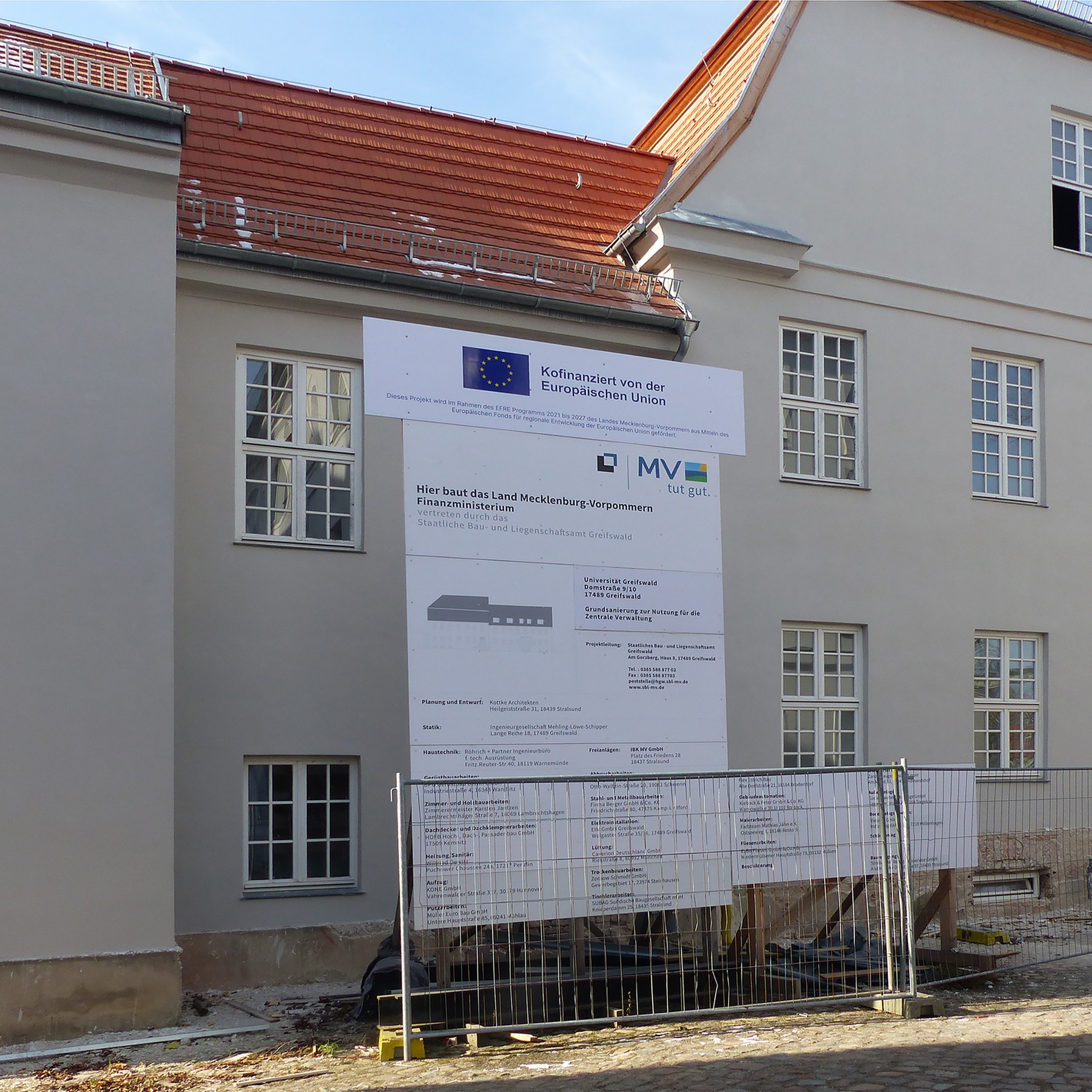 Das Projekt soll im Rahmen des EFRE Programms aus Mitteln der EU gefördert werden © 2025 SBL Greifswald