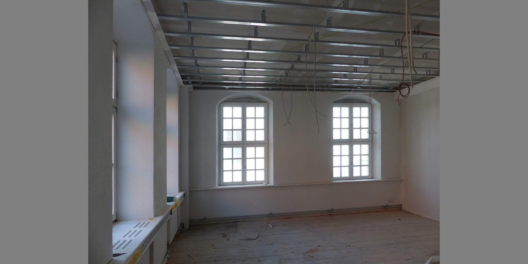 Blick in einen der zukünftigen Büroräume im Gebäude Domstraße 10 © 2025 SBL Greifswald