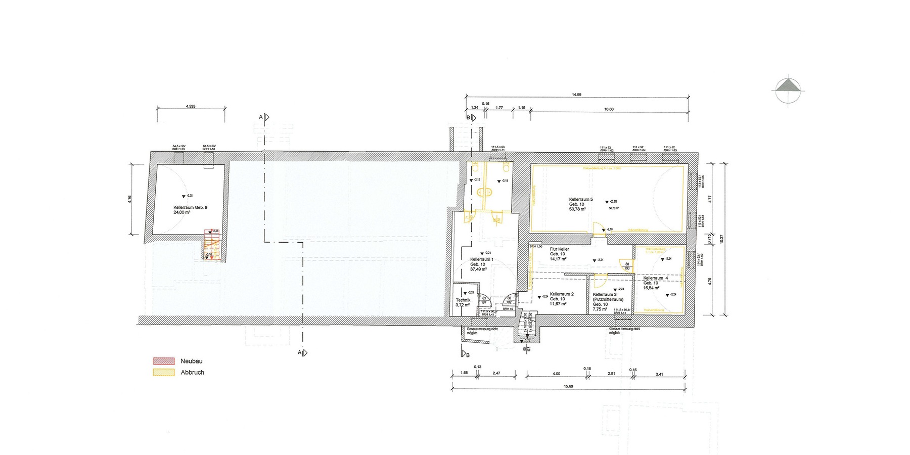 Grundriss Kellergeschoss © 2021 Kottke Architekten