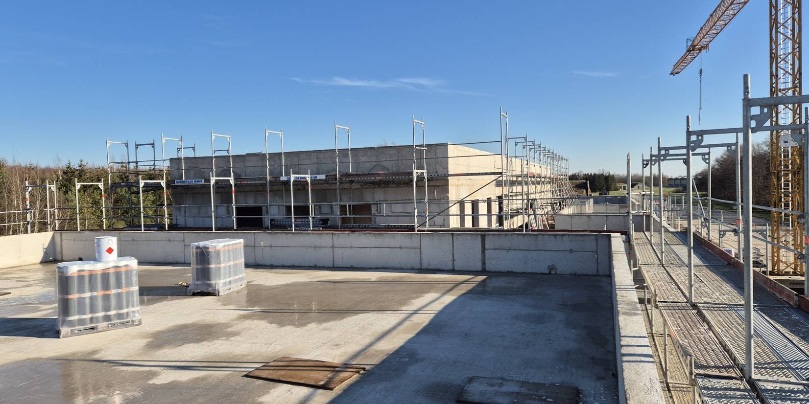 Dach des Rohbaus © 2025 SBL Rostock