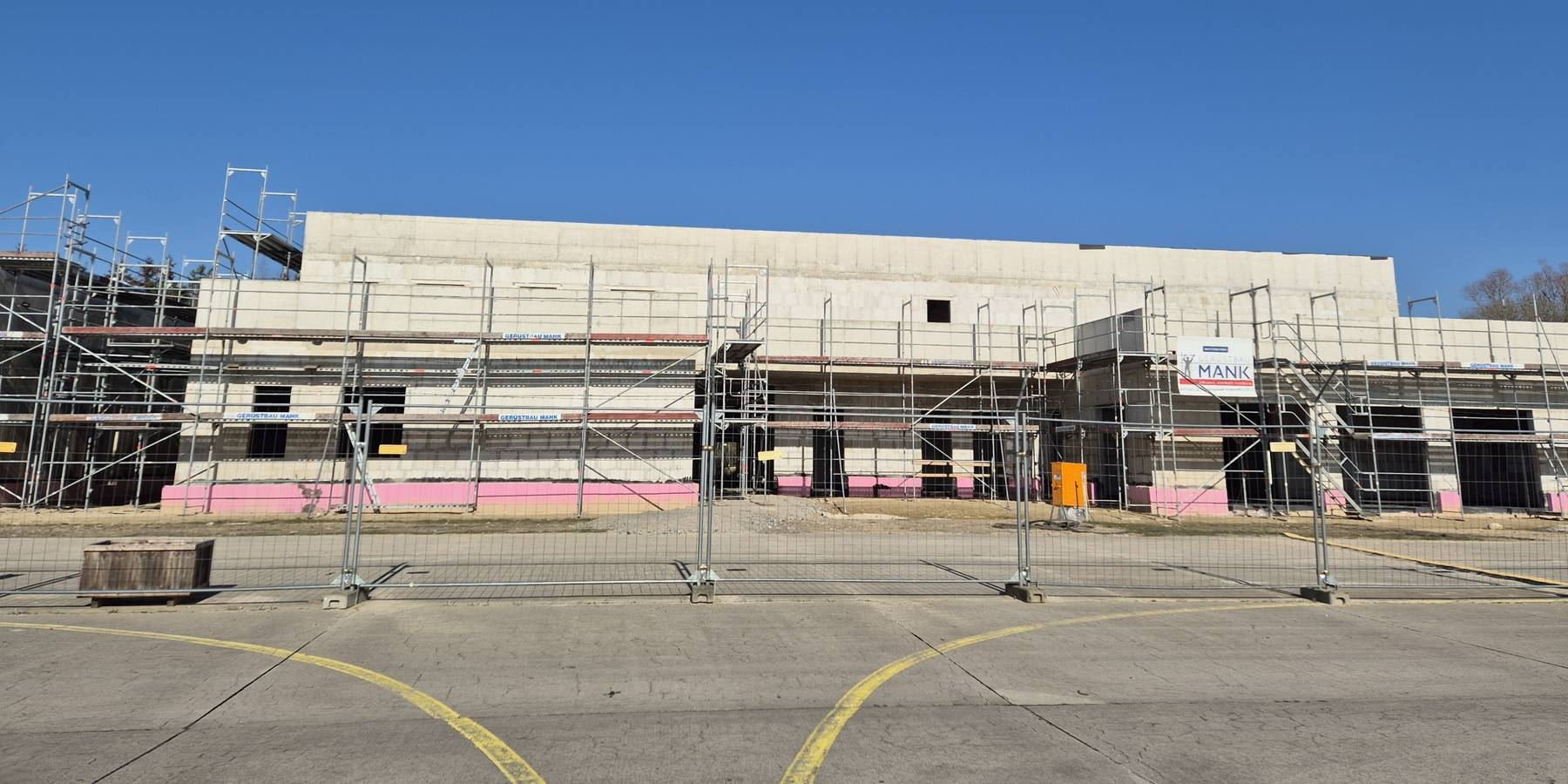 Die eingerüstete Fläche © 2025 SBL Rostock