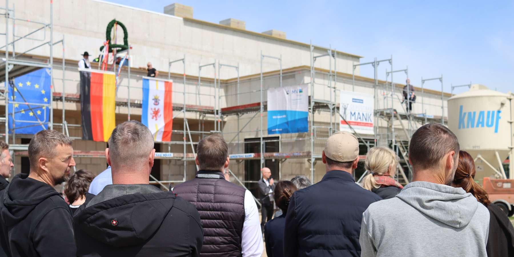 Das Richtfest fand am 14. Mai 2025 statt. © 2025 Christian Hoffmann (SBL-MV / Finanzministerium MV)