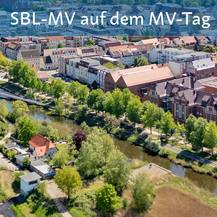 Blick aus luftiger Höhe - Greifswald, die Stadt am Ryck © 2025 Christian Hoffmann (SBL-MV / Finanzministerium MV)