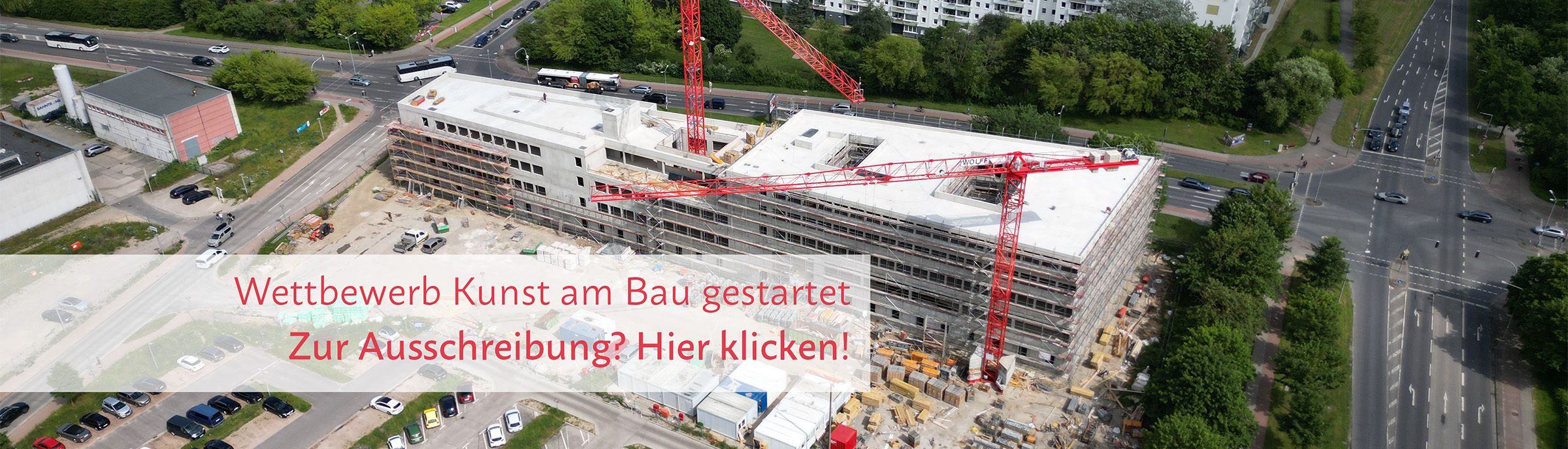 Nichtoffener Kunst am Bau-Wettbewerb mit vorgeschaltetem, bundesweiten, anonymen Bewerberverfahren mit Ideenbeitrag für den Neubau Forschungsbau William B. Kannel Center for Community Medicine (CM) der Universitätsmedizin Greifswald (UMG) ©2025 Christian Hoffmann (SBL-MV / Ministerium für Finanzen und Digitalisierung MV)