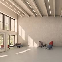 Visualisierung Wand im Nebenfoyer © 2024 Sauerbruch Hutton