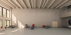 Visualisierung Wand im Nebenfoyer © 2024 Sauerbruch Hutton