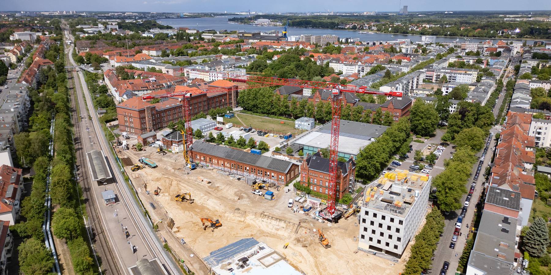 Blick auf die Baustelle © 2025 SBL Rostock