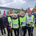 SBL-Walkerinnen vor dem Start, v.l.n.r.: Dorit Bendler, Sabine Koschinsky, Birgit Hoth, Heike Bauer-Plettenberg © 2025 A. Bauer