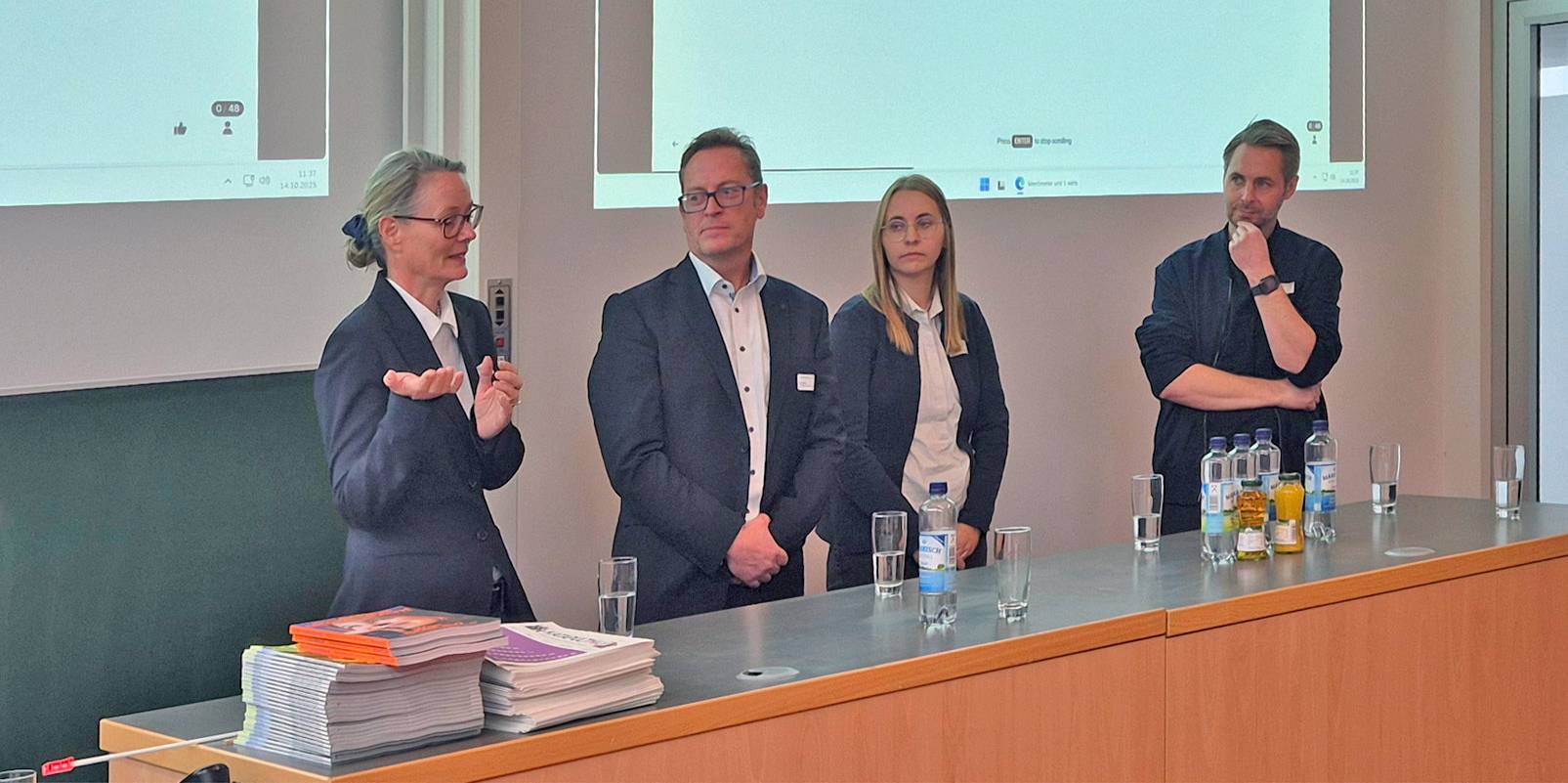 Während der Podiumsdiskussion © 2025 Hochschule Neubrandenburg