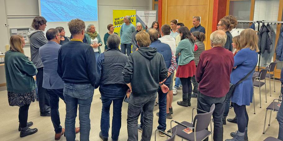 Austausch zur Baukultur in Rostock. © 2025 Christian Hoffmann (SBL-MV / Ministerium für Finanzen und Digitalisierung MV)