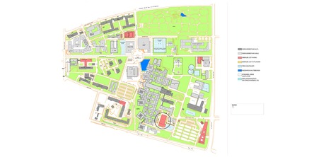 Masterplan Campus Berthold-Beitz-Platz mit Markierung Standort Ersatzneubau (Stand Februar 2026) © 2026 SBL Greifswald