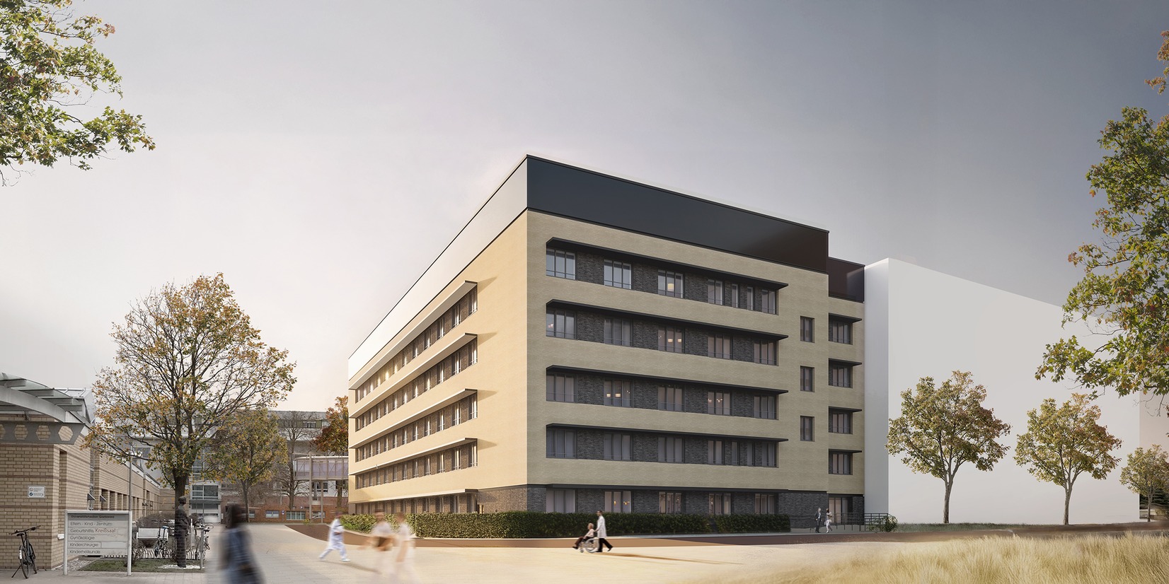 Visualisierung Ersatzneubau Hämatologie / Onkologie © 2025 Schmieder Dau Architekten BDA, Kiel