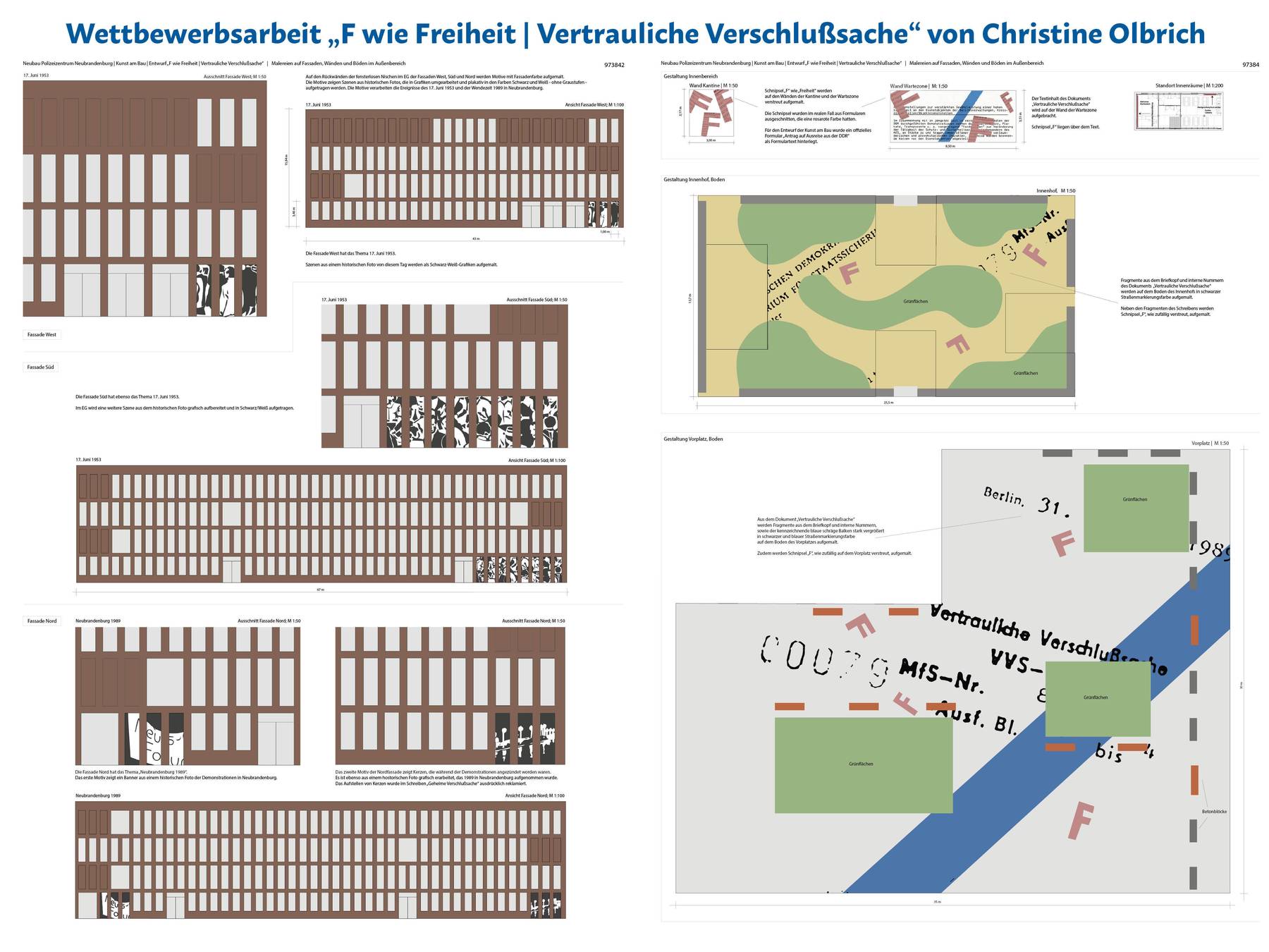 Wettbewerbsarbeit  F wie Freiheit | Vertrauliche Verschlußsache  von Christine Olbrich © 2026 SBL Neubrandenburg