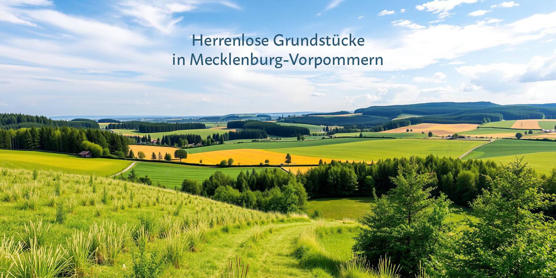 Symbolbild Landschaft Mecklenburg-Vorpommern // Das Land MV veräußert das Recht auf Aneignung für zwei herrenlose Grundstück in der Gemeinde Friedland © 2026 Christian Hoffmann; LEA-MV (SBL-MV / Ministerium für Finanzen und Digitalisierung MV)