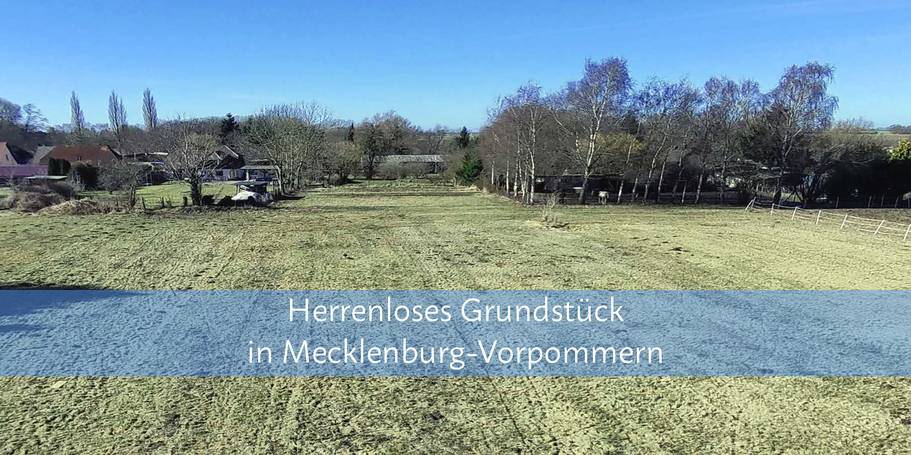 Veräußert wird das Aneignungsrecht an einem herrenlosen Grundstück in der Gemarkung Bartelshagen II in der amtsangehörigen Gemeinde Saal. © © 2026 Ministerium für Finanzen und Digitalisierung MV