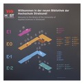 Orientierungstafel im Eingangsbereich - Bestandteil eines modernen, farbigen und im ganzen Haus durchgängig angebrachten Beschilderungs- und Orientierungssystems © 2026 SBL Greifswald