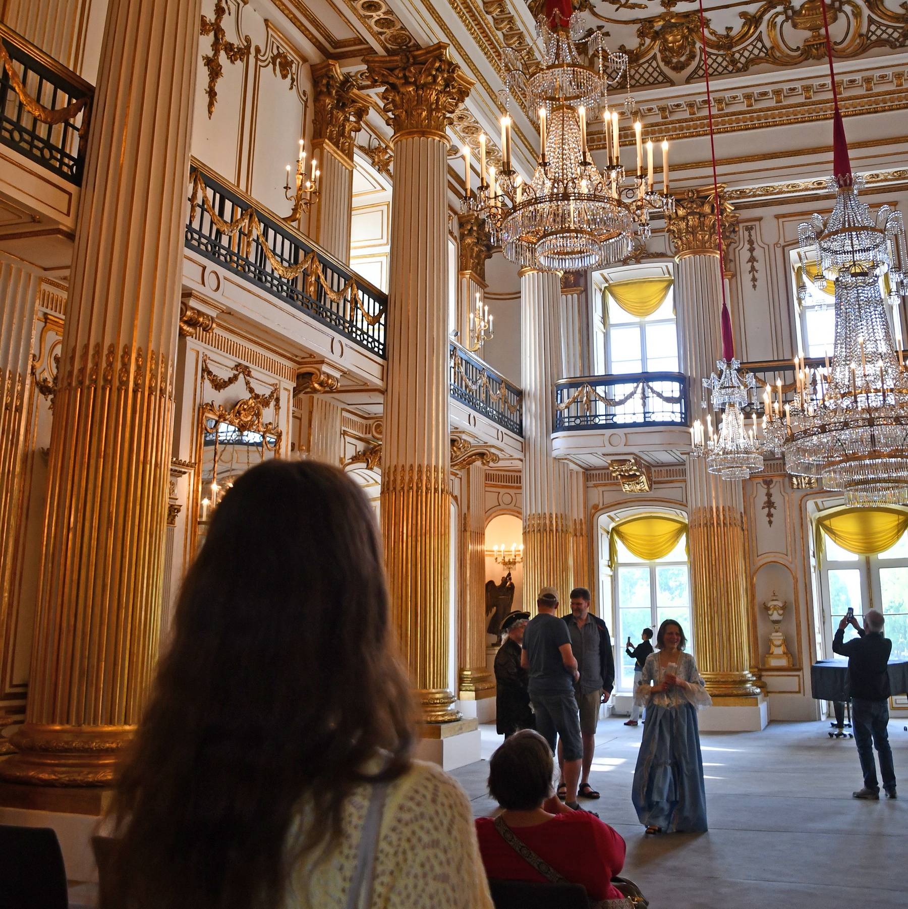 Glanzvoll: Goldener Saal im frisch restaurierten und eröffneten Westflügel des Schlosses. © 2026 SBL Schwerin
