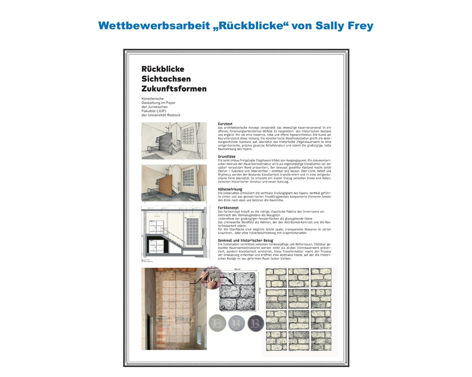 Wettbewerbsarbeit  Rückblicke  von Sally Frey © 2026 SBL Rostock