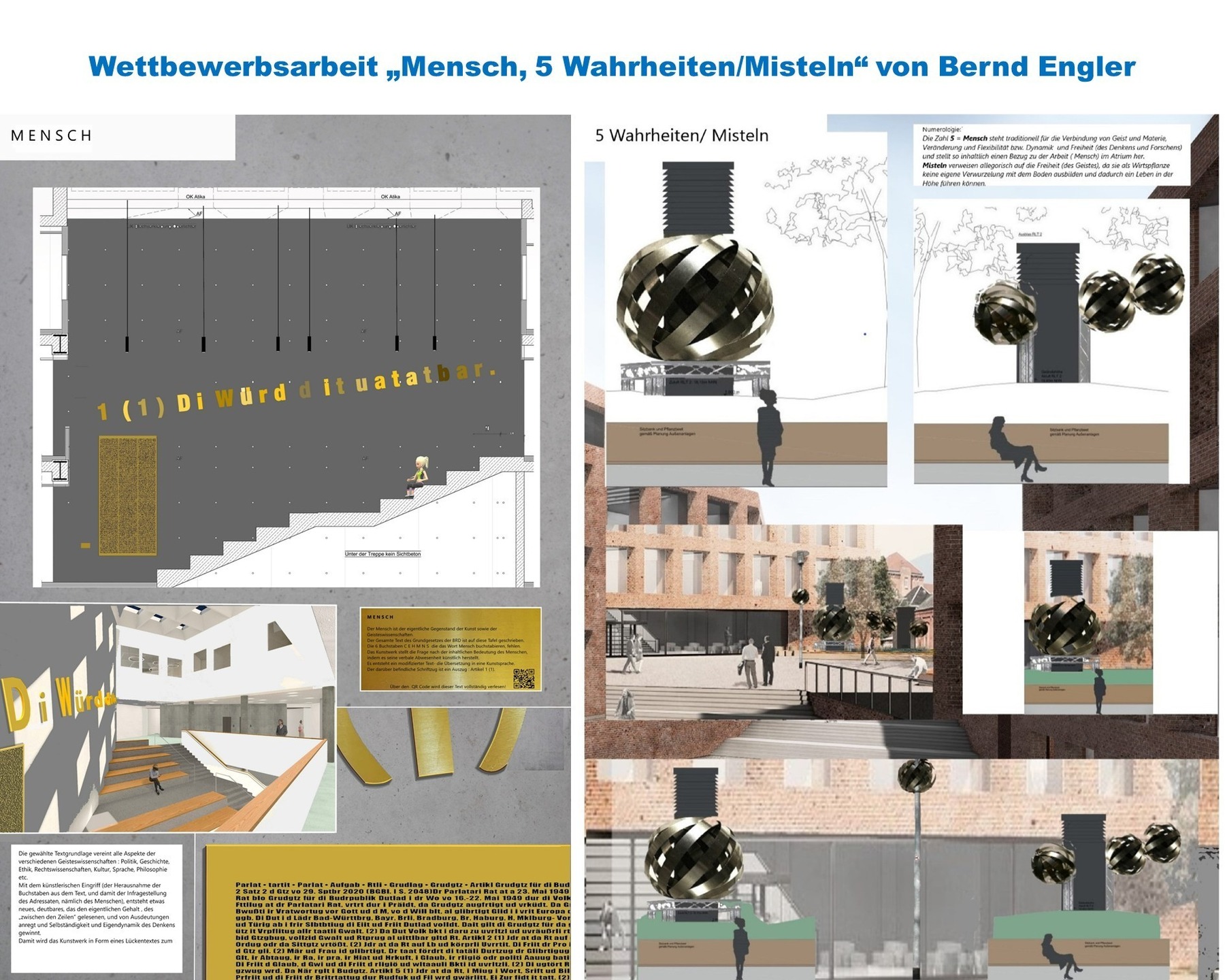 Wettbewerbsarbeit  Mensch, 5 Wahrheiten / Misteln  von Bernd Engler © 2026 SBL Rostock