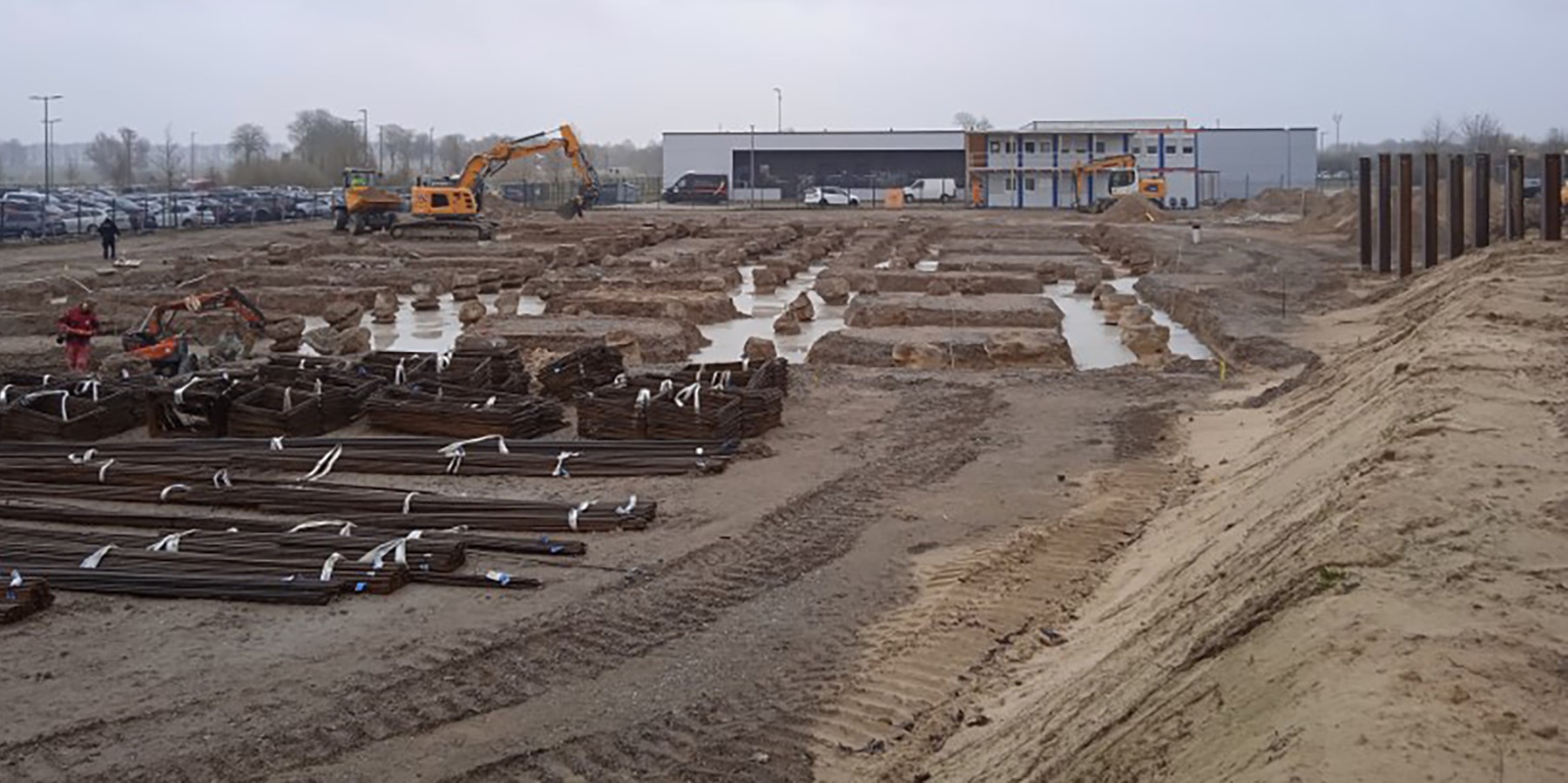 Blick auf das Baufeld, März 2026 © 2026 SBL Neubrandenburg