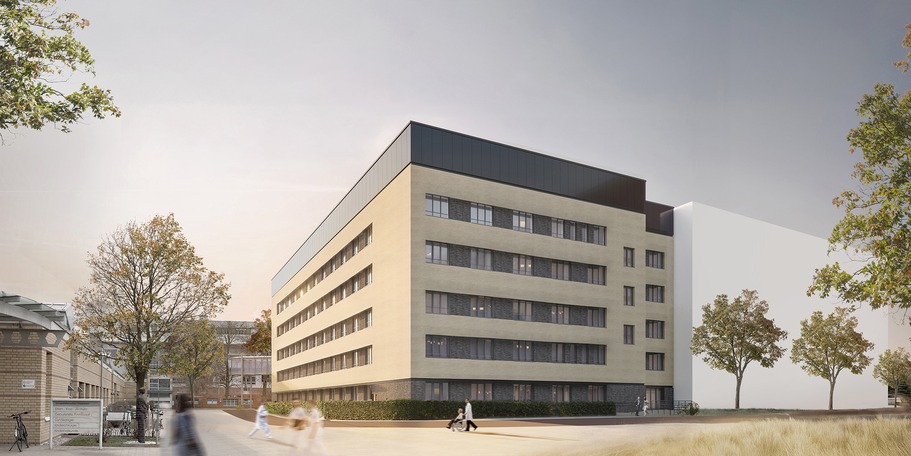 Visualisierung des Klinikneubaus © 2025 Schmieder Dau Architekten BDA, Kiel