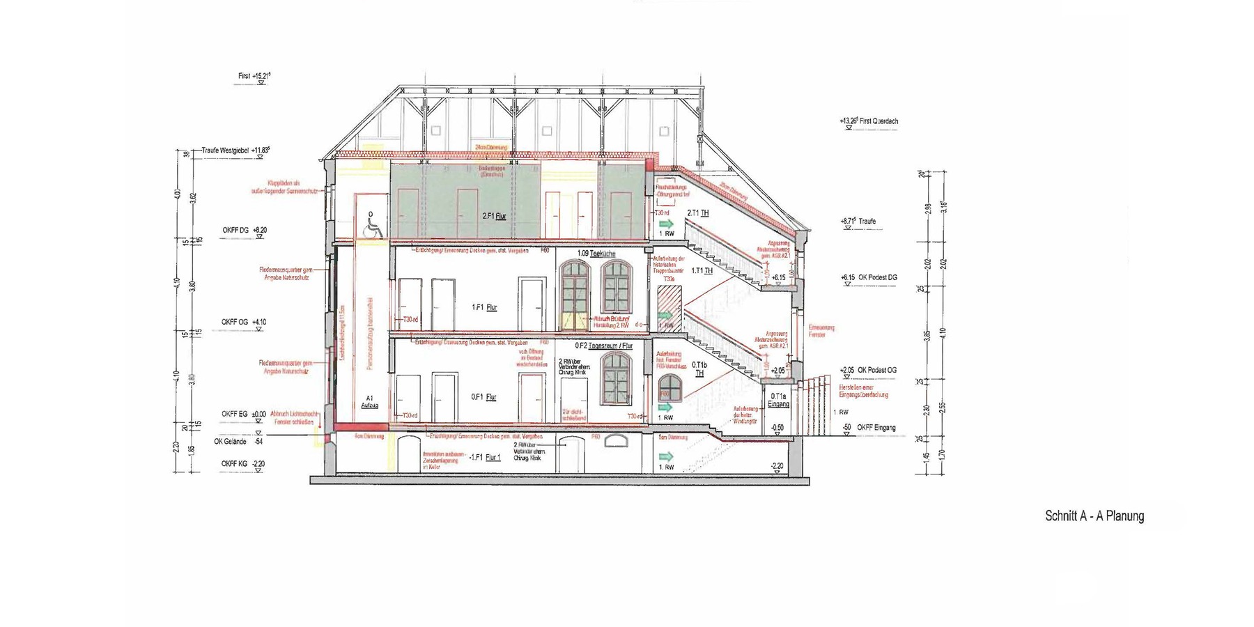 Längsschnitt A-A © 2024 Warnkross Kartheus Architekten PartGmbB