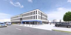 Polizeigebäude Güstrow Eingangsbereich © buttler architekten GmbH