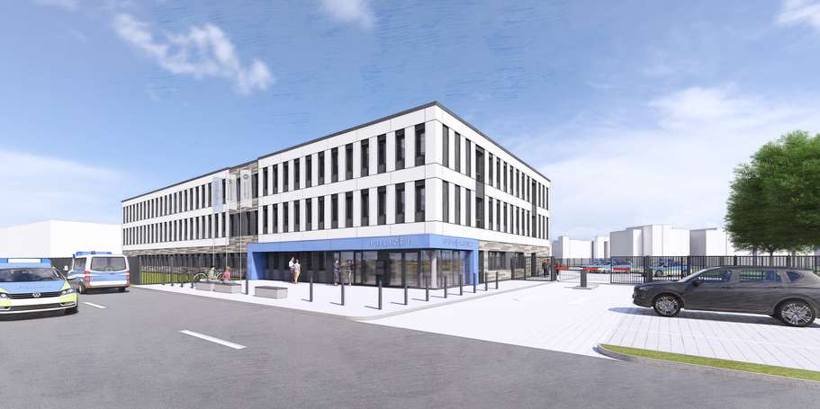 Polizeigebäude Güstrow Eingangsbereich © buttler architekten GmbH
