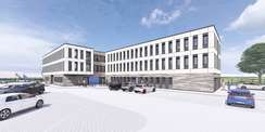 Polizeigebäude Güstrow Hofansicht © buttler architekten GmbH