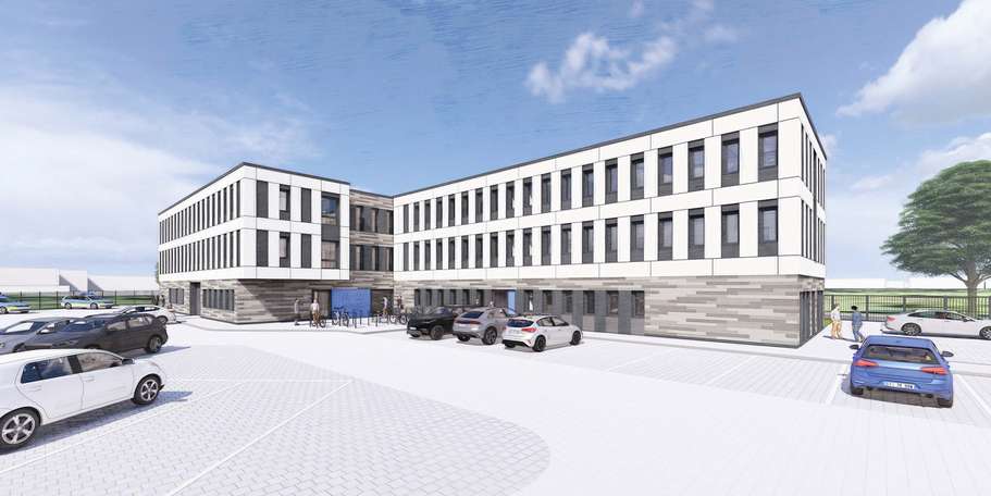 Polizeigebäude Güstrow Hofansicht © buttler architekten GmbH