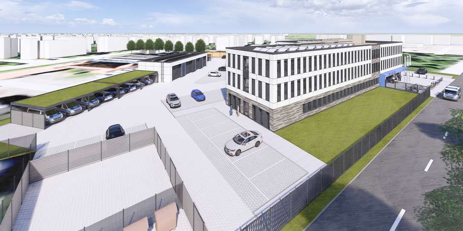 Polizeigebäude Güstrow Übersicht © buttler architekten GmbH