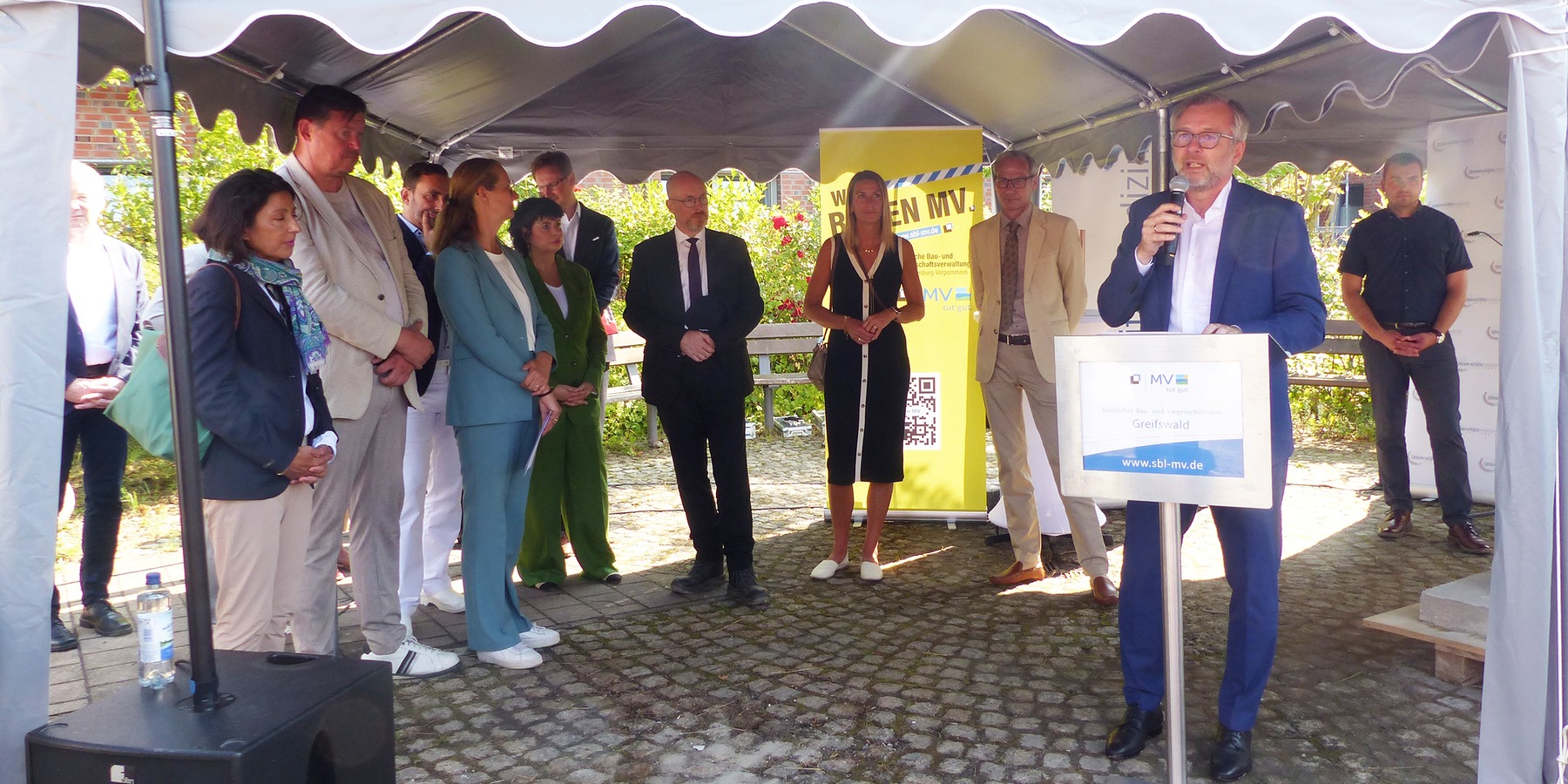 Grußwort des Ministers für Finanzen und Digitalisierung des Landes Mecklenburg-Vorpommern, Dr. Heiko Geue © 2026 SBL Greifswald