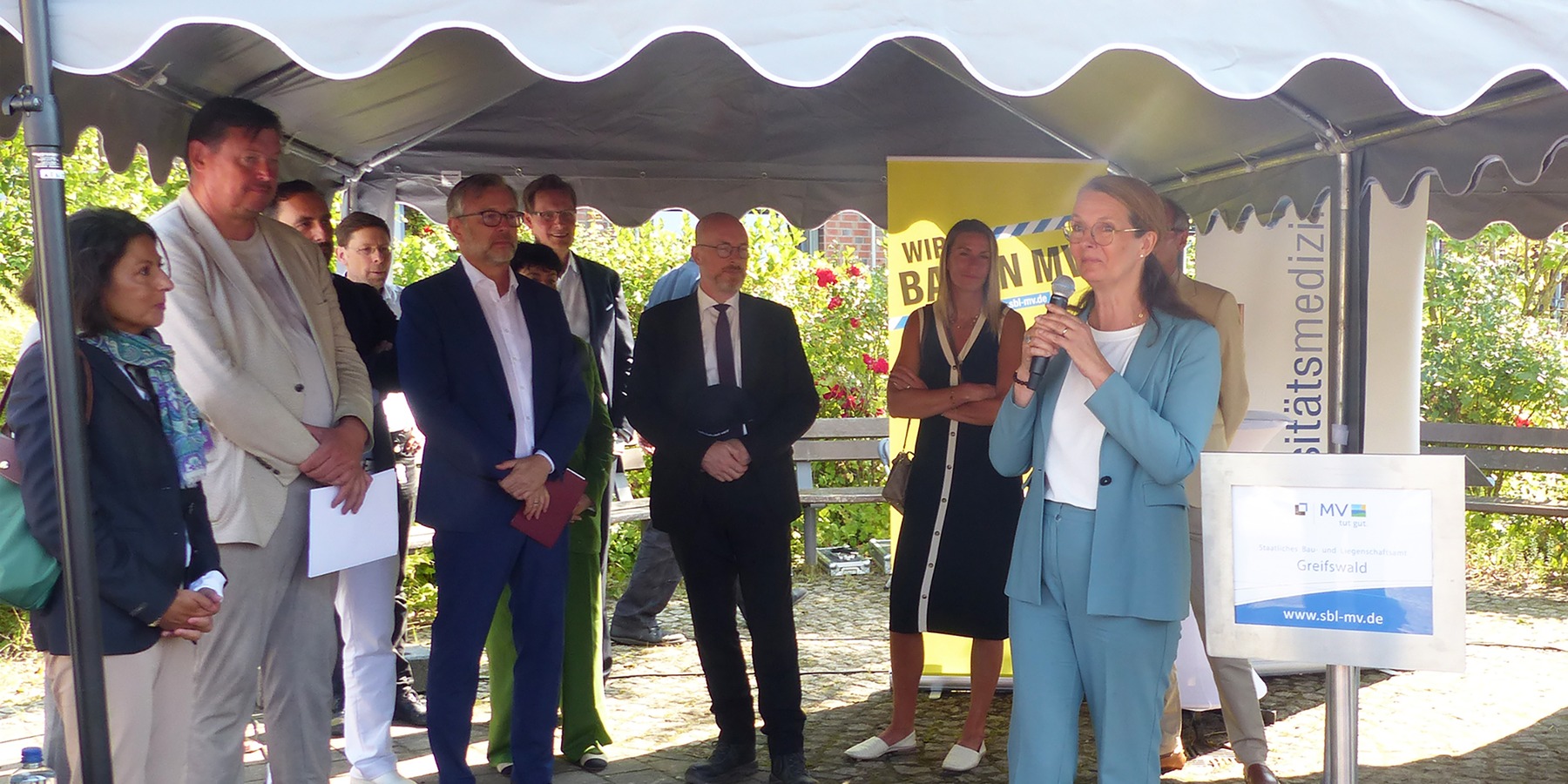 Grußwort der Ministerin für Wissenschaft, Kultur, Bundes- und Europaangelegenheiten des Landes Mecklenburg-Vorpommern, Bettina Martin © 2026 SBL Greifswald