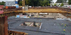 Bautenstand am 5. August 2026 - Blick in die Baugrube © 2026 SBL Greifswald