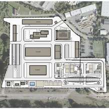 Von oben auf das Grundstück entlang der Ahornstraße geschaut. © 2026 SBL Neubrandenburg