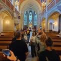 Beim Stadtrundgang in der Schlosskirche. © 2026 Marius Birnbreier (BTR / SBL-MV)
