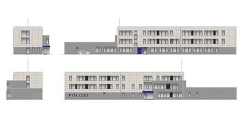 Ansichten nach aktuellem Planstand - diese werden im Zuge der AFU-Planung an die tatsächliche Standortsituation angepasst © 2026 SBL Schwerin